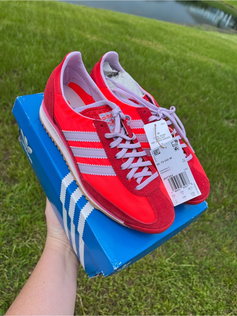 NWT Adidas SL 72 OG W Red with Pink/Purple Accents Retro Sneakers Size 7 and 10
